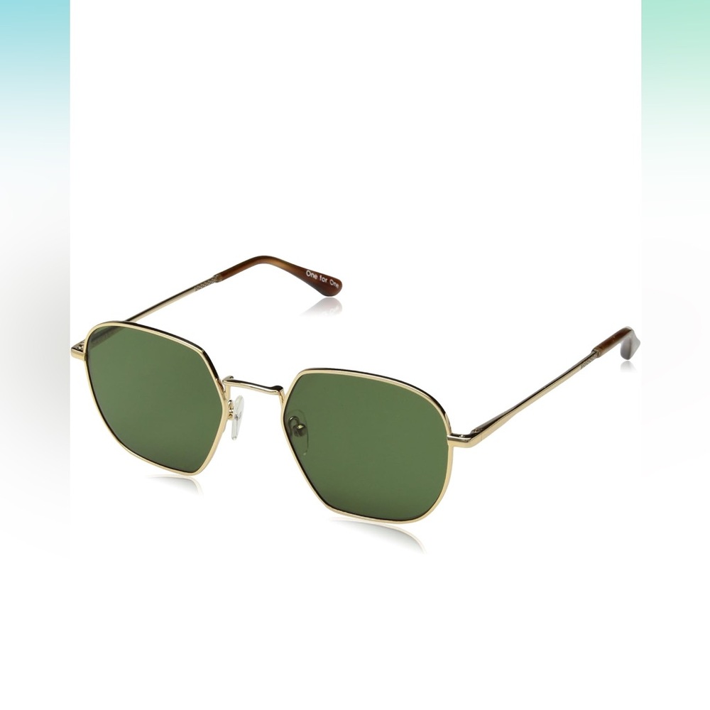 Toms Sawyer Gold Frame Green Lens Sunglasses